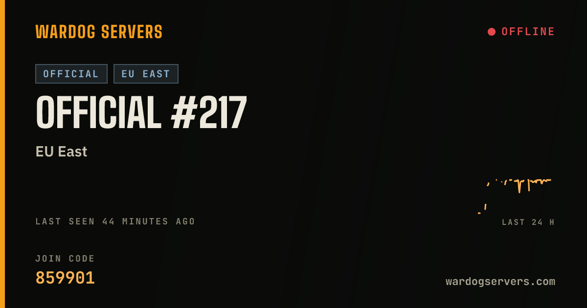 Live status banner for Official #217