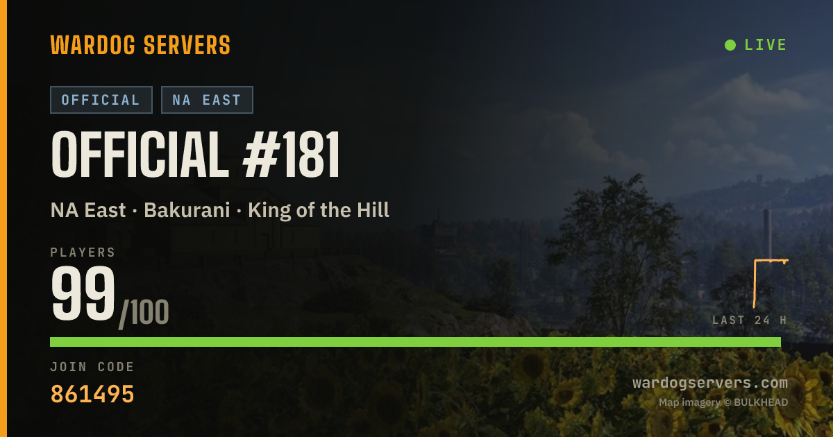 Live status banner for Official #181