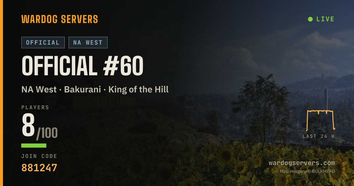 Live status banner for Official #60