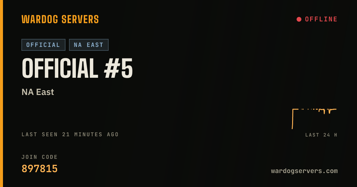 Live status banner for Official #5