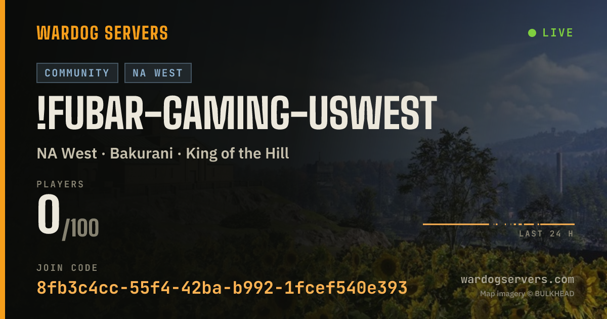 Live status banner for !FUBAR-Gaming-USWEST