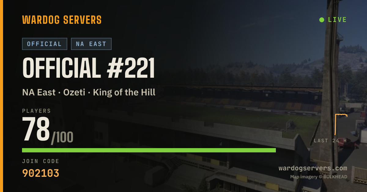 Live status banner for Official #221