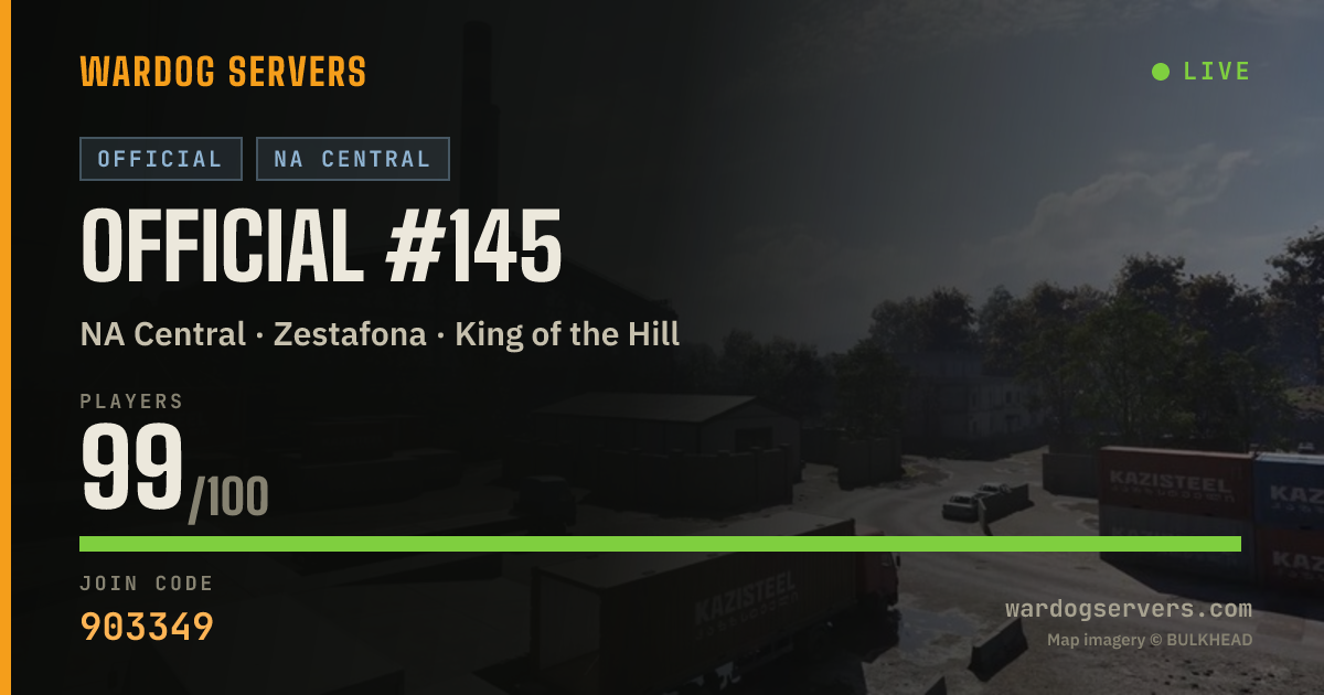 Live status banner for Official #145