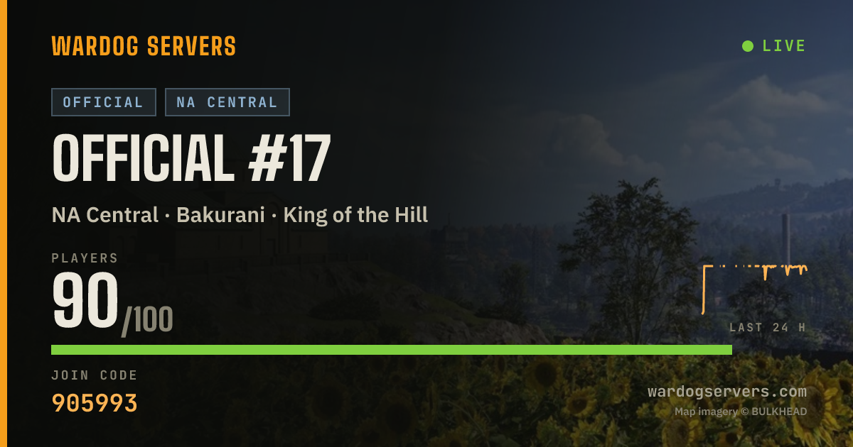Live status banner for Official #17