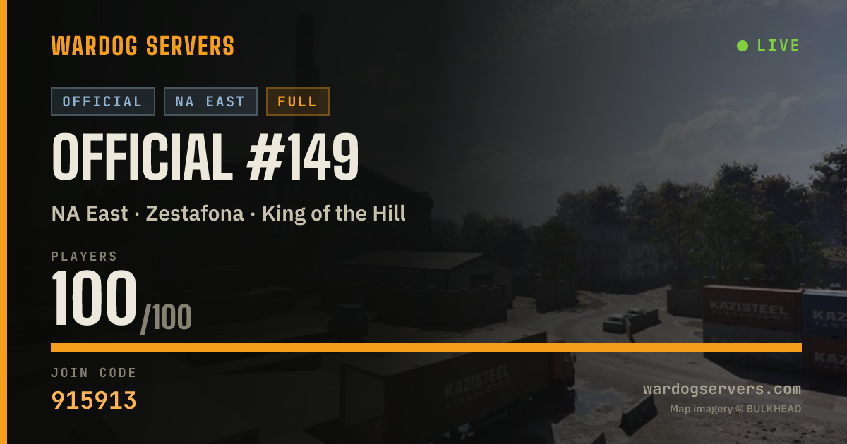 Live status banner for Official #149
