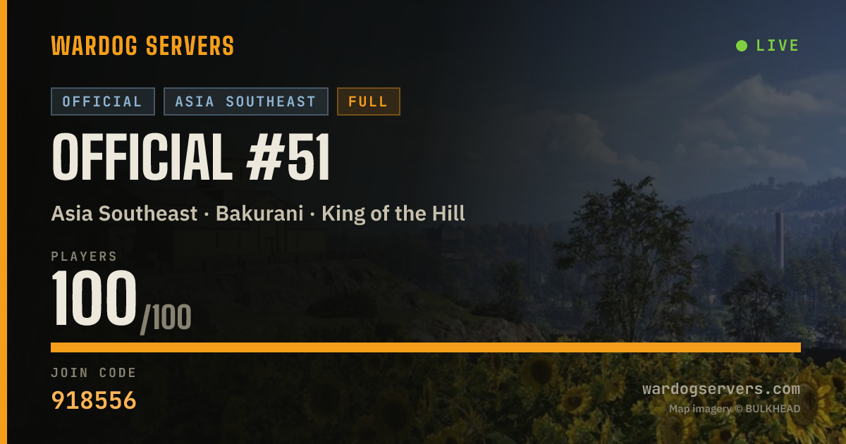 Live status banner for Official #51