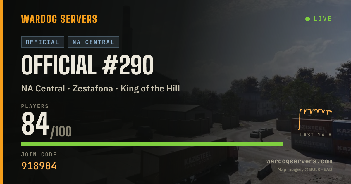 Live status banner for Official #290