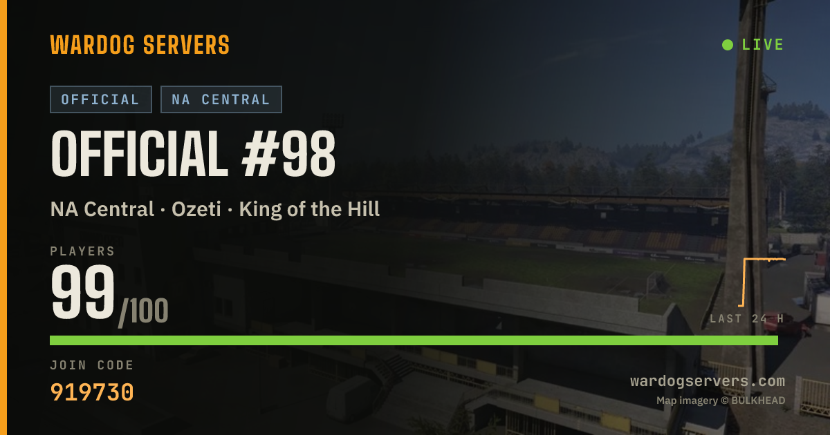 Live status banner for Official #98