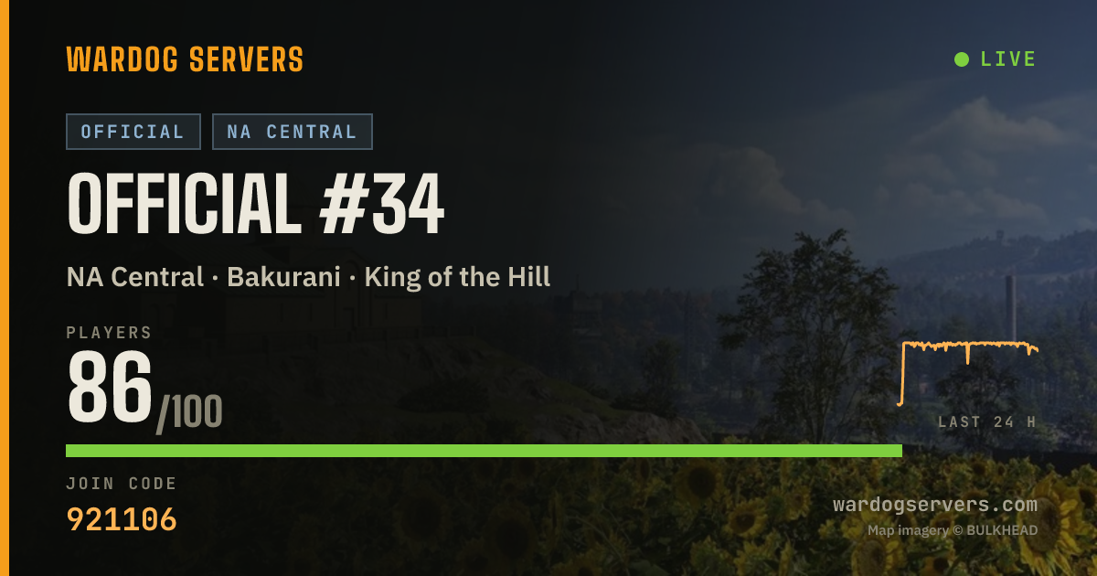 Live status banner for Official #34