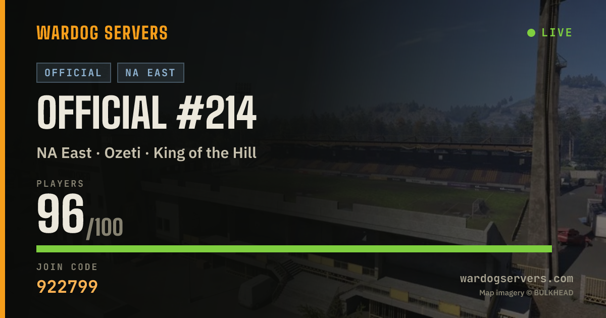 Live status banner for Official #214