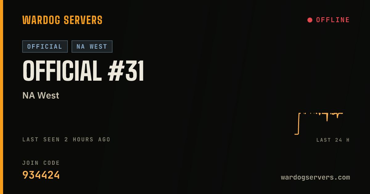 Live status banner for Official #31