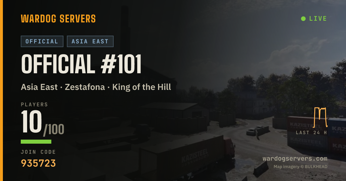 Live status banner for Official #101
