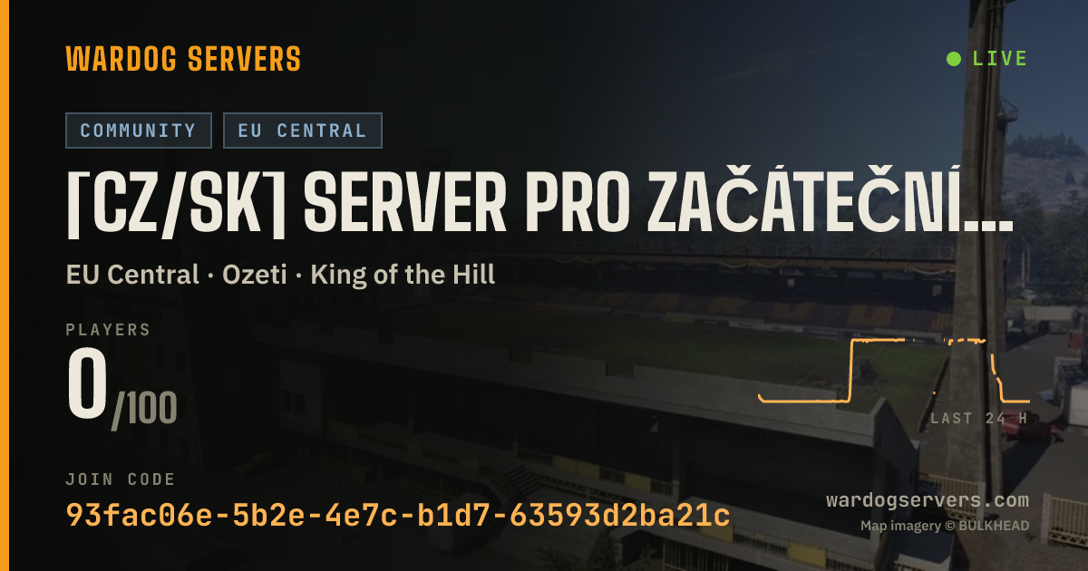 Live status banner for [CZ/SK] SERVER PRO ZAČÁTEČNÍKY | MAX LVL 30