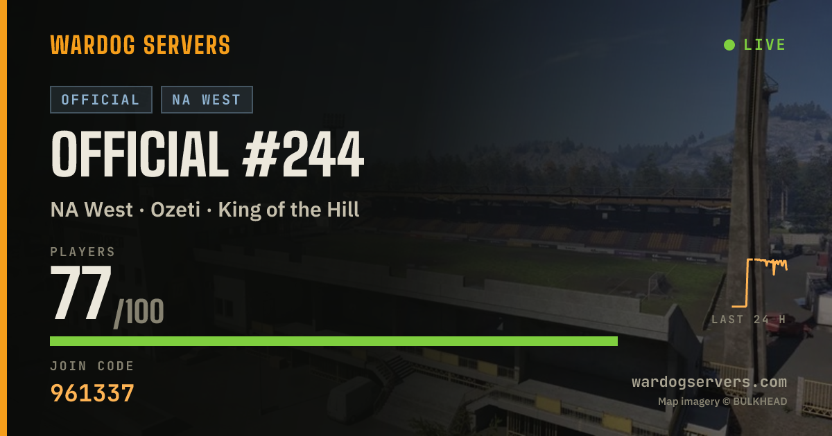 Live status banner for Official #244
