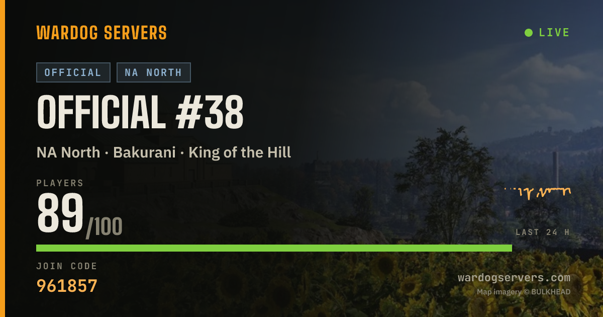 Live status banner for Official #38
