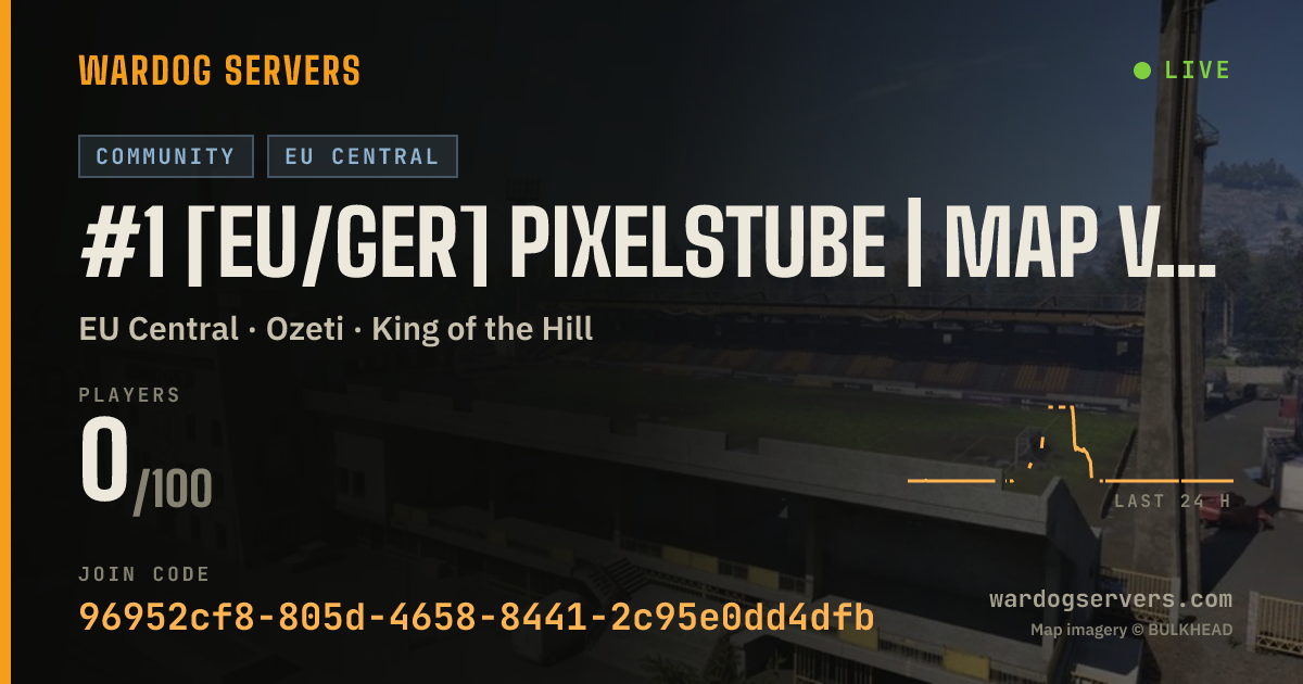 Live status banner for #1 [EU/GER] PIXELSTUBE | MAP VOTING | DC