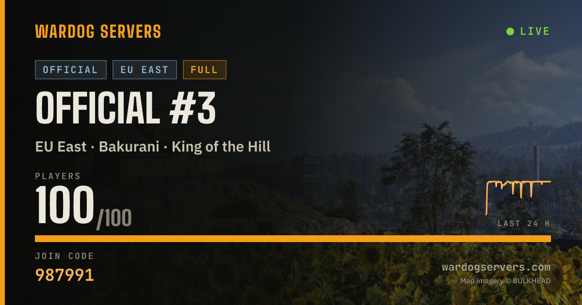 Live status banner for Official #3