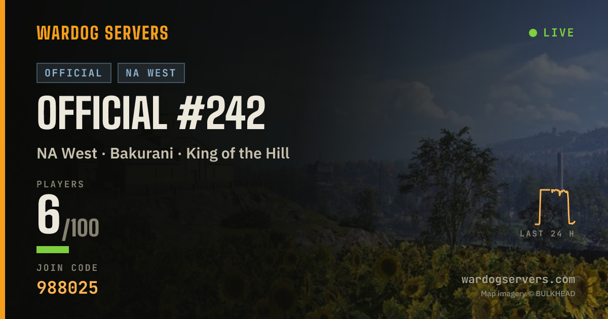 Live status banner for Official #242
