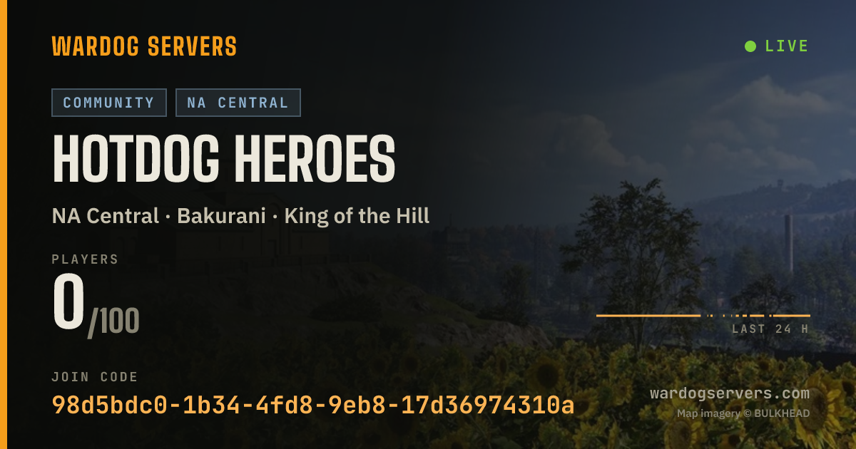 Live status banner for Hotdog Heroes