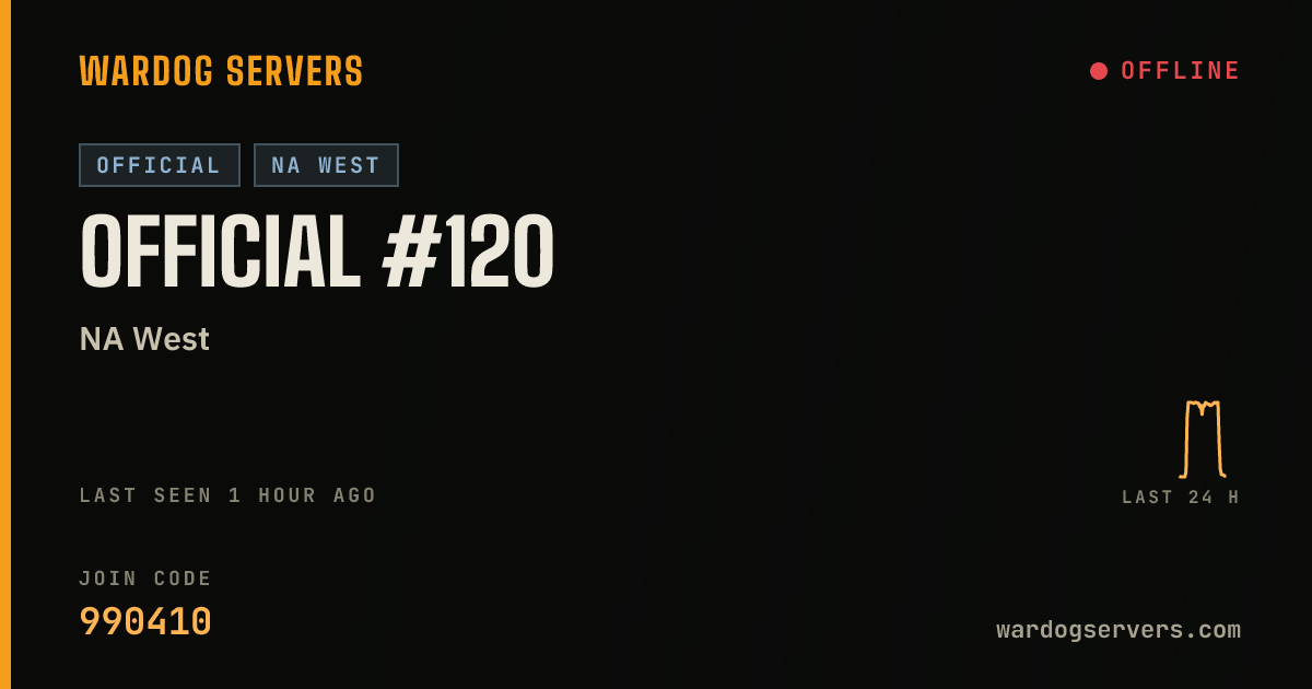 Live status banner for Official #120