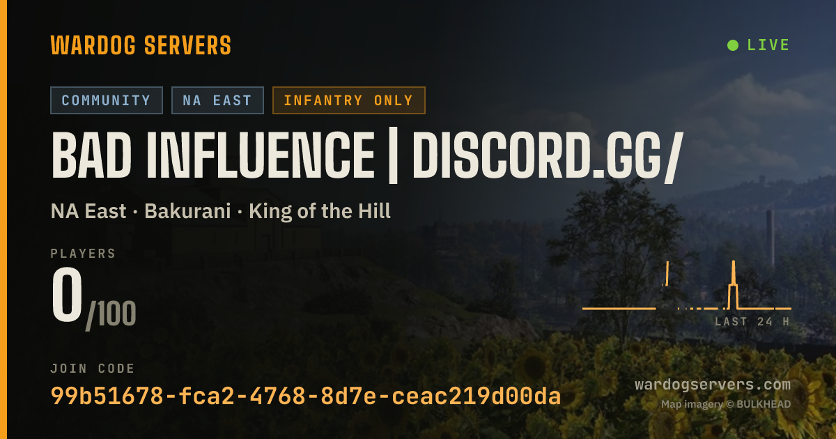 Live status banner for Bad Influence | Discord.gg/
