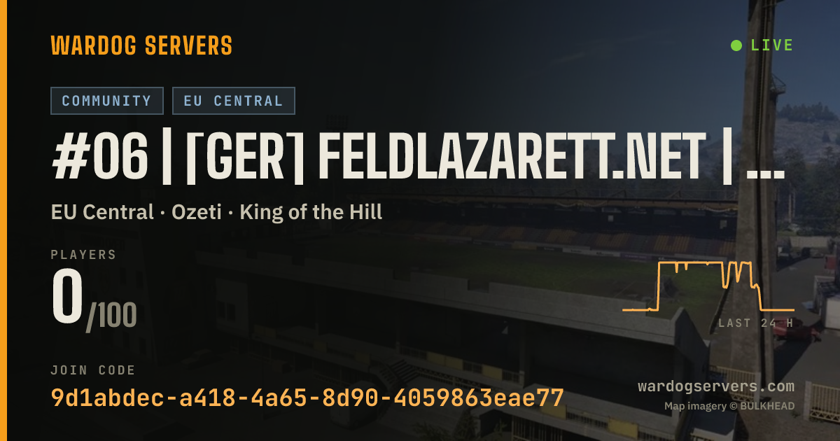 Live status banner for #06 | [GER] Feldlazarett.net | Only-Newbies | KD-Limit | 0-0-0