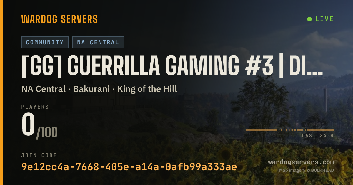 Live status banner for [GG] Guerrilla Gaming #3 | discord.gg/guerrilla-gaming