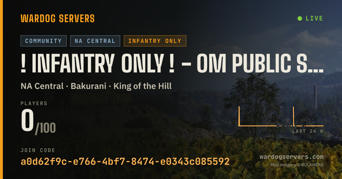 Live status banner for ! INFANTRY ONLY ! - OM Public Server