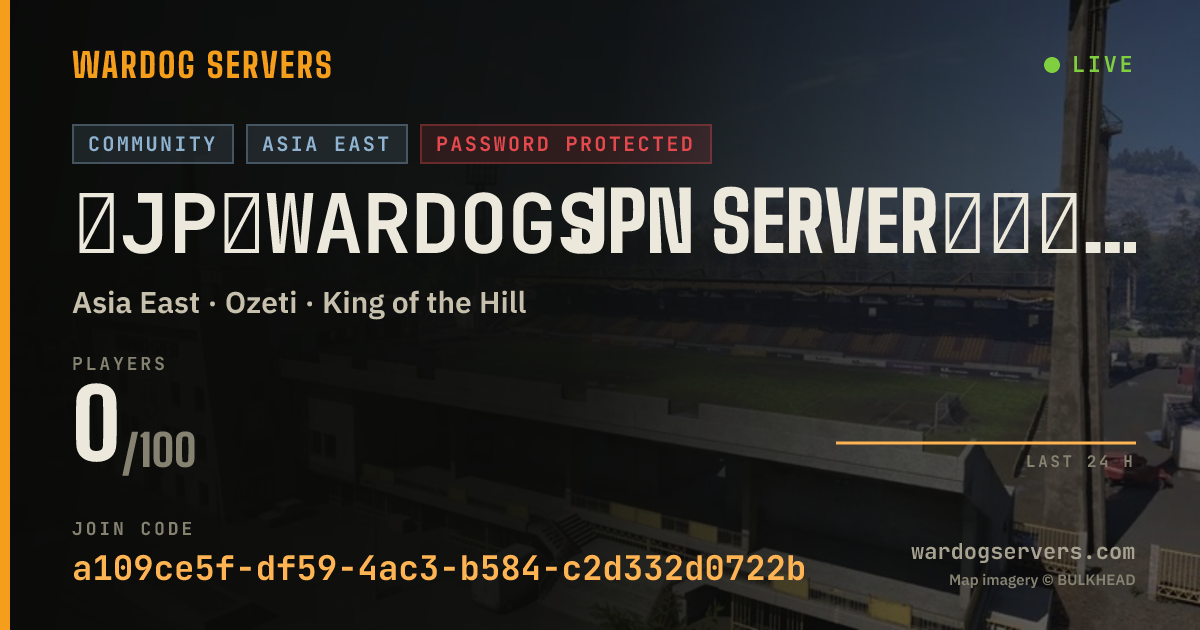 Live status banner for ［JP］WARDOGS JPN SERVER［日本語限定］