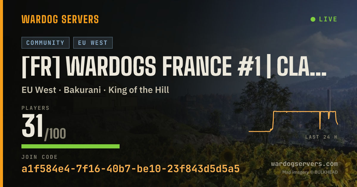 Live status banner for [FR] WARDOGS FRANCE #1 | CLASSIQUE | discord.gg/wardogsfrance