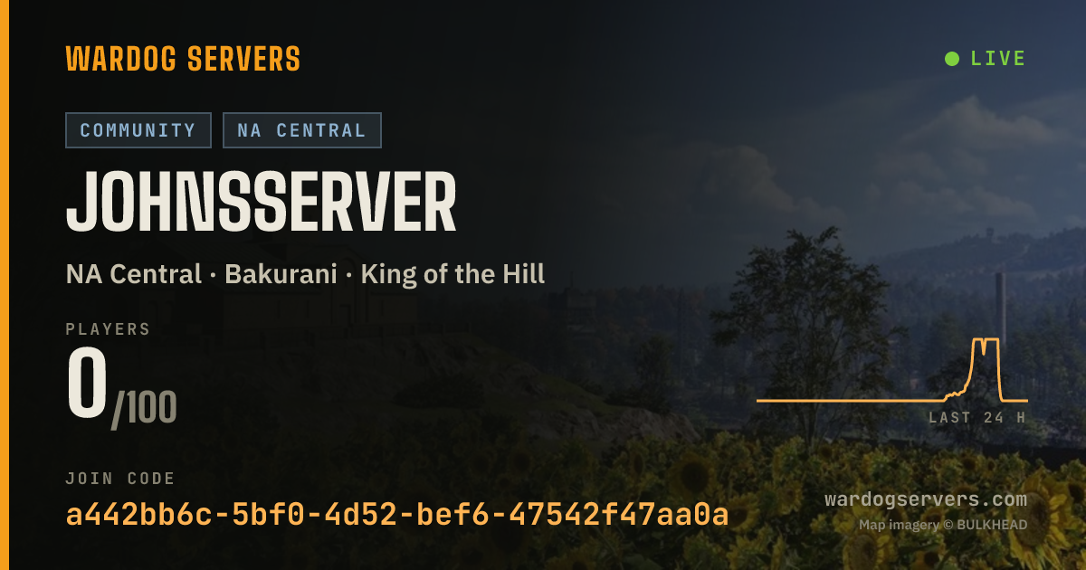 Live status banner for JohnsServer