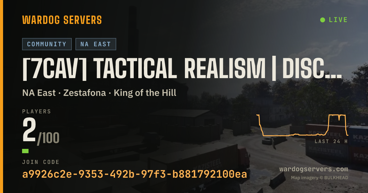 Live status banner for [7CAV] Tactical Realism | discord.gg/7cav