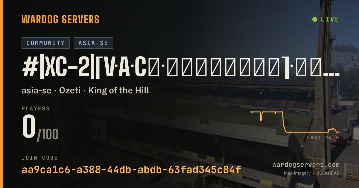 Live status banner for #|XC-2|[V·A·C墙·禁小号游戏库私密]·自动反作弊·萌新友好KD限制10·纯步战与打灰·禁狙机枪攻击载具断补给·禁跳边