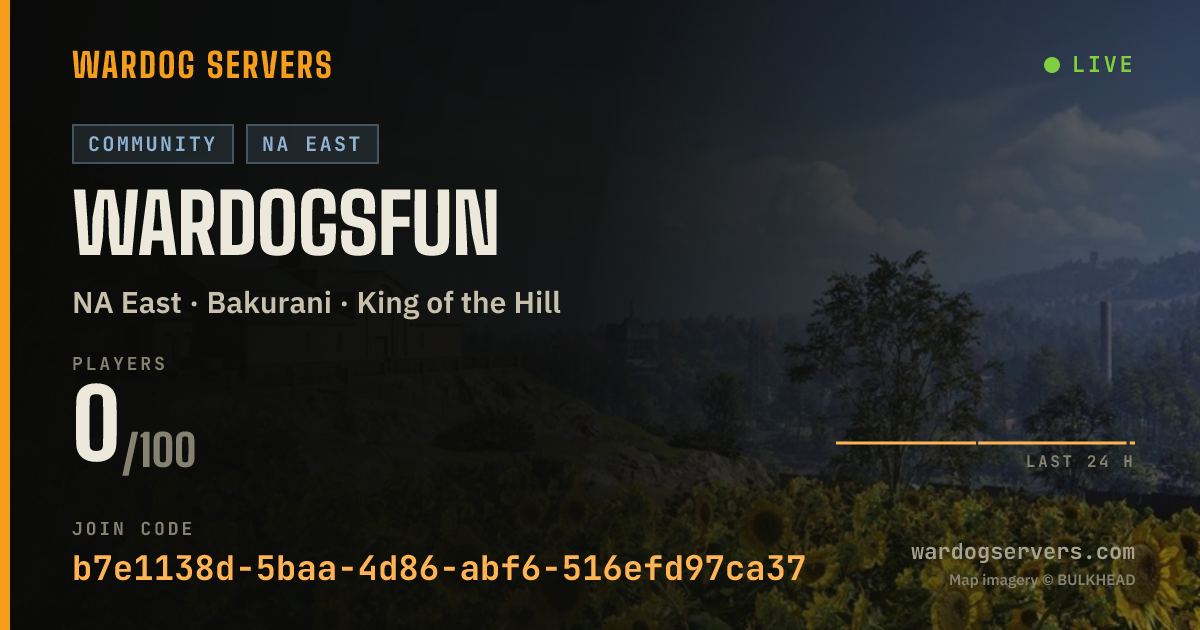 Live status banner for WARDOGSFUN