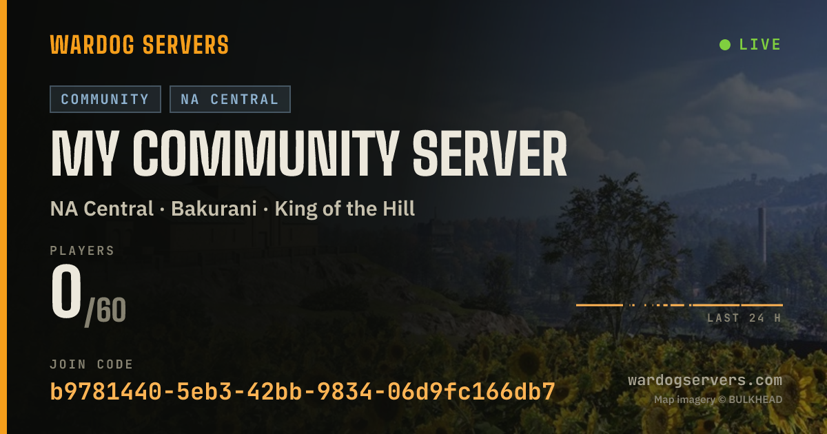 Live status banner for My Community Server