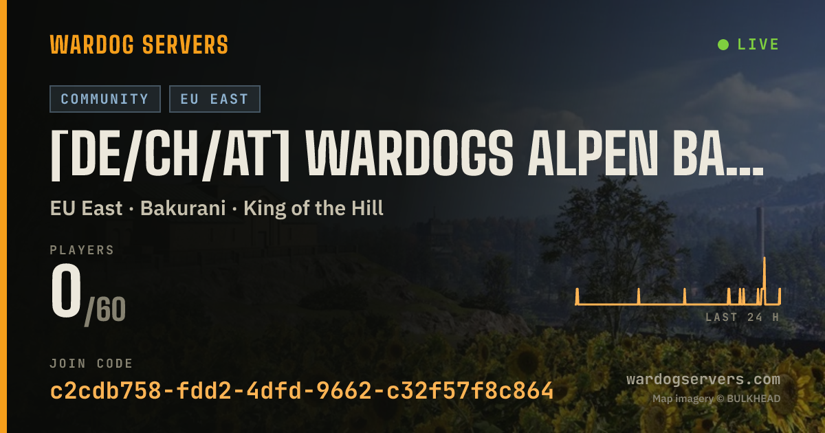 Live status banner for [DE/CH/AT] WARDOGS Alpen Bataillon | discord.gg/UZUJXgWV99