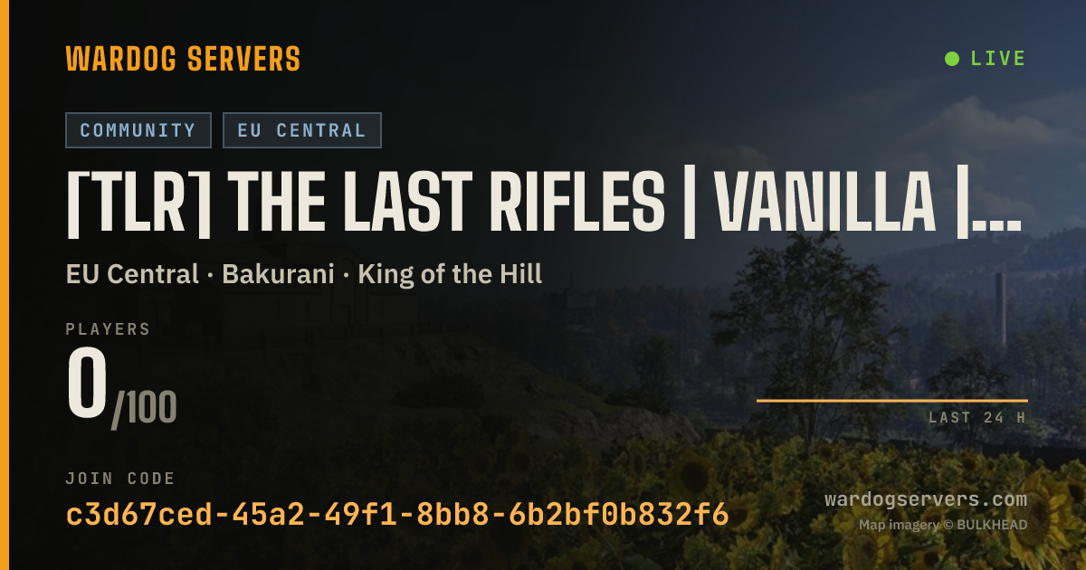 Live status banner for [TLR] The Last Rifles | Vanilla | tlr.gg #1