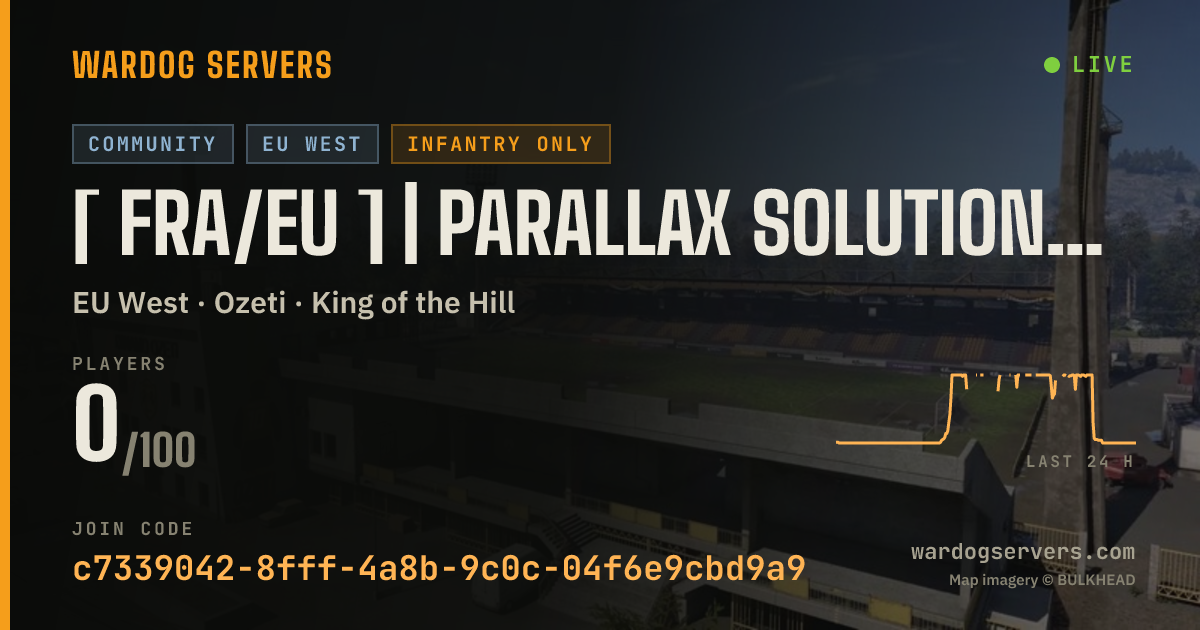 Live status banner for [ FRA/EU ] | Parallax Solutions - Only Bakurini & Ozeti