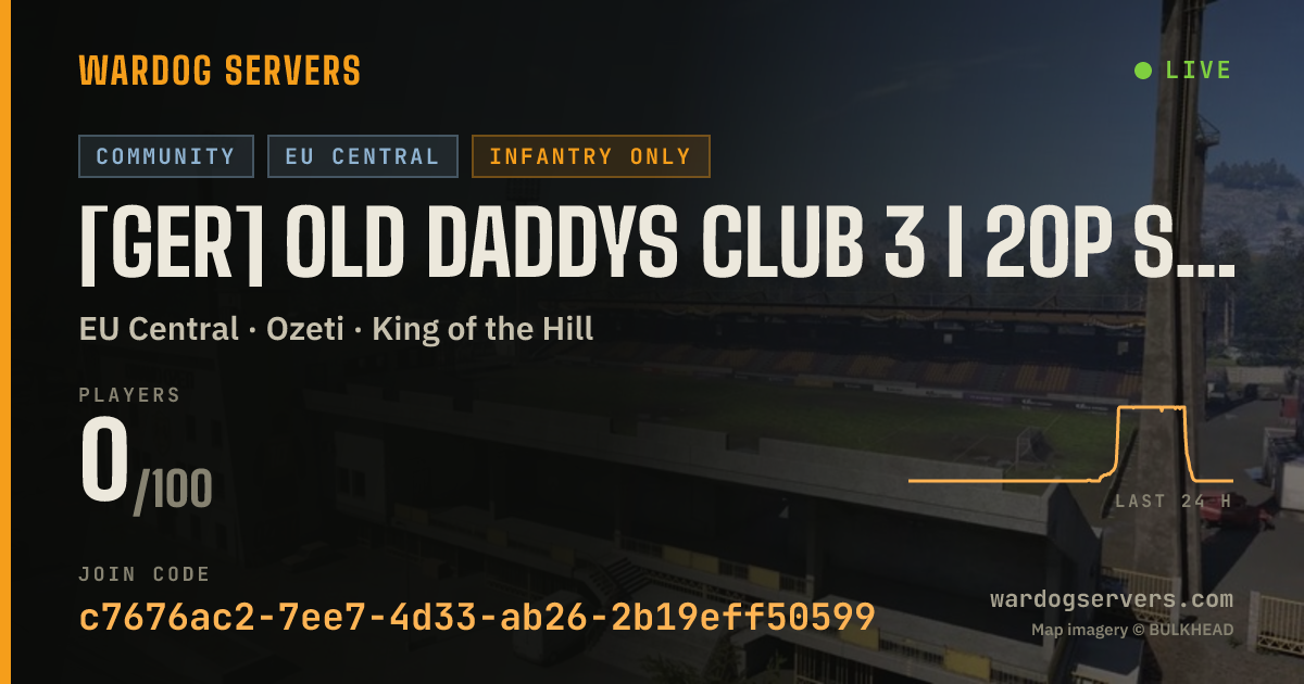 Live status banner for [GER] Old Daddys Club 3 I 20p Start I Inf Only