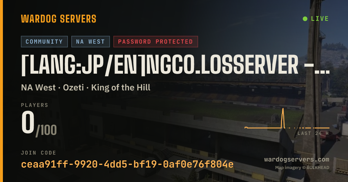 Live status banner for [LANG:JP/EN]NGCo.LosServer - Welcome EveryOne! [Pass:tomodachi]