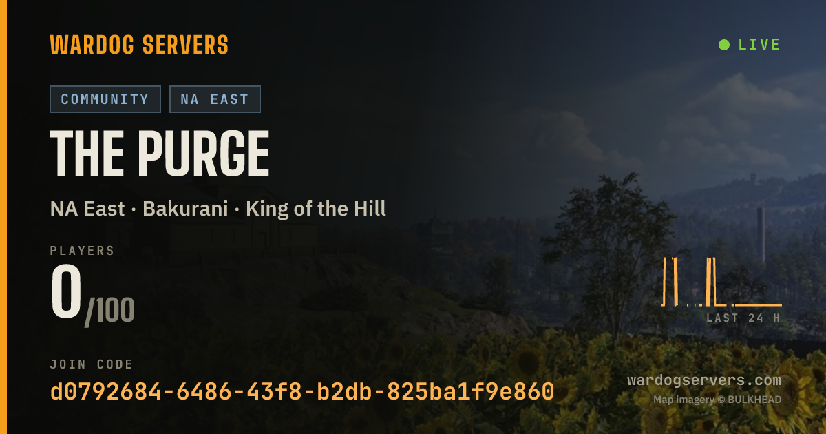 Live status banner for The Purge