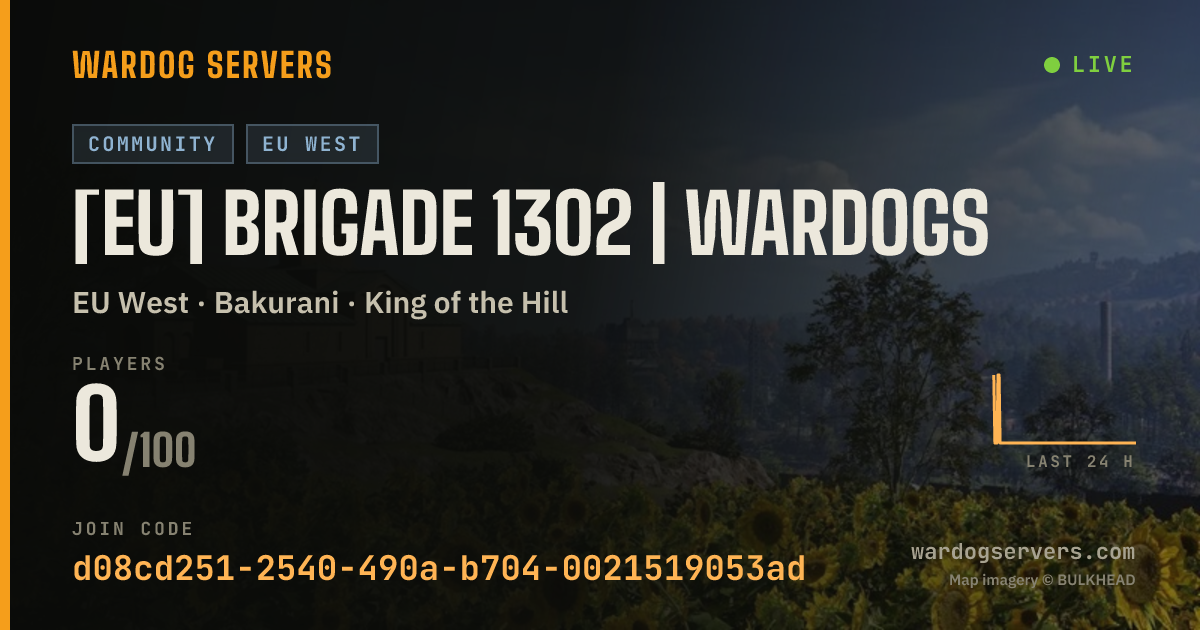 Live status banner for [EU] BRIGADE 1302 | WARDOGS