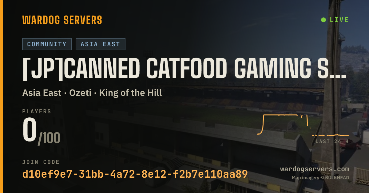 Live status banner for [JP]Canned Catfood Gaming Server[日本]