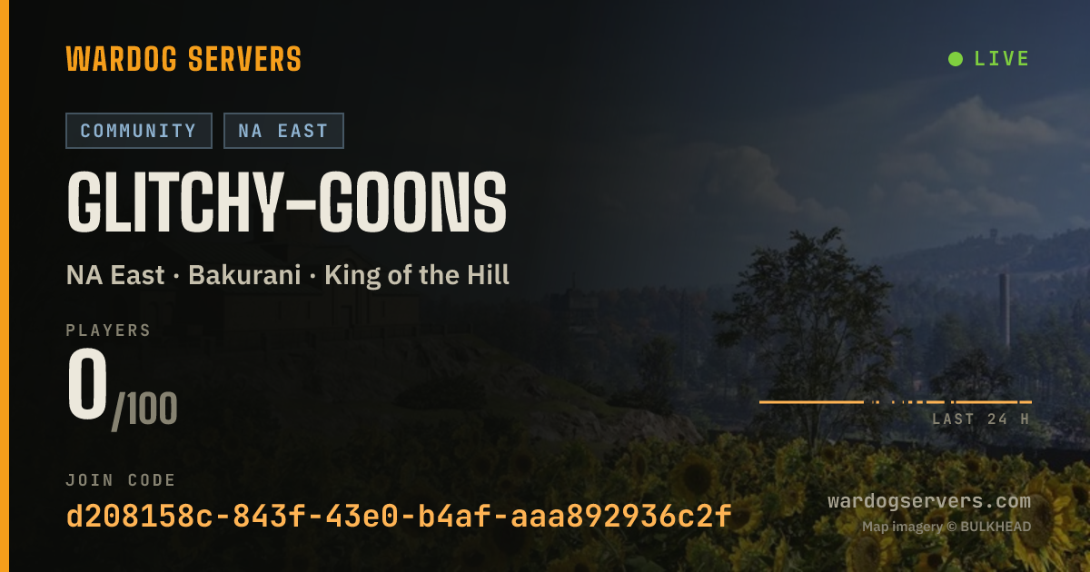Live status banner for Glitchy-Goons