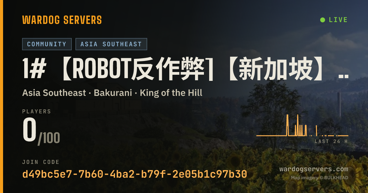 Live status banner for 1#【ROBOT反作弊]【新加坡】步战天堂 公益萌新服QQ1125201739禁狙禁迫禁止榴弹机枪FAL防空独头蛋