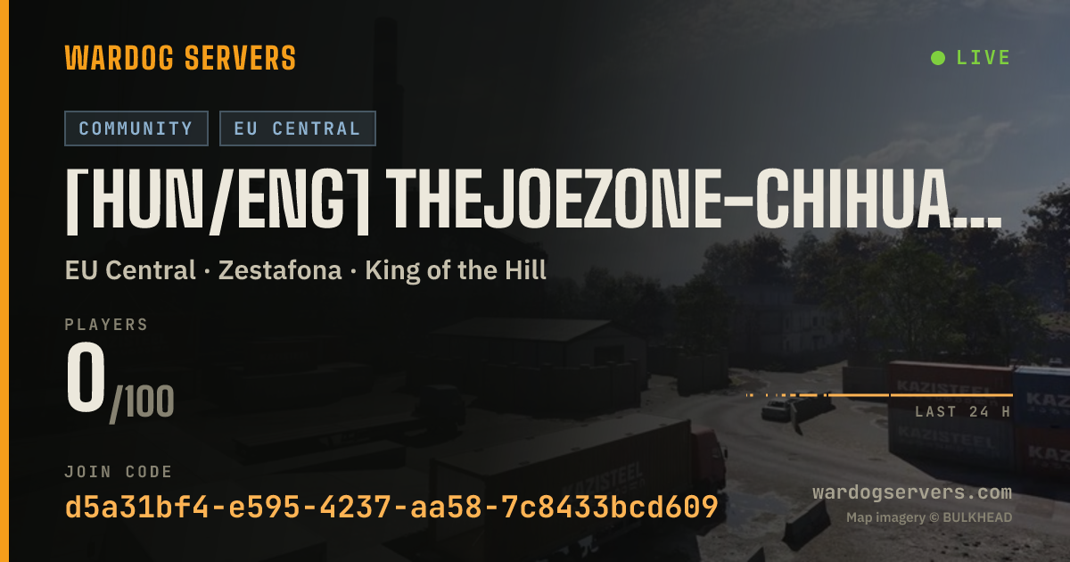 Live status banner for [HUN/ENG] TheJoeZone-ChiHuahua Server