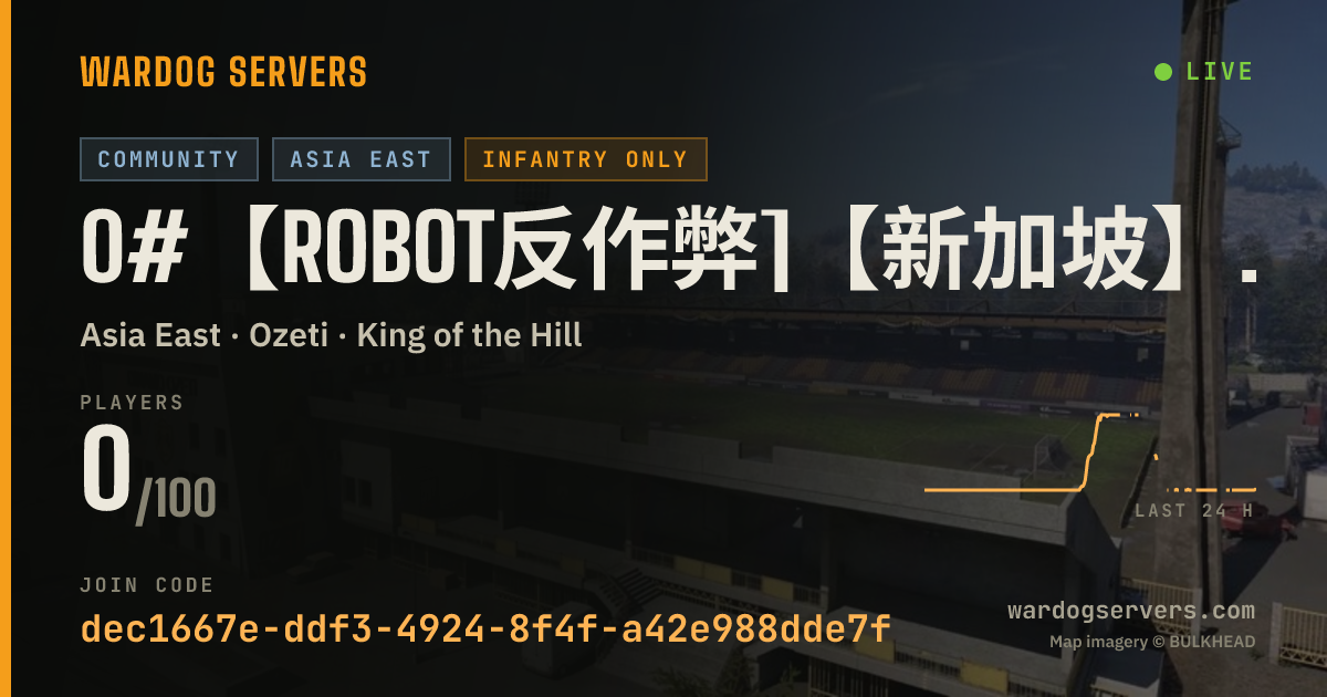 Live status banner for 0#【ROBOT反作弊]【新加坡】步战天堂公益萌新服QQ1125201739 禁狙禁迫禁止榴弹机枪FAL防空独头蛋