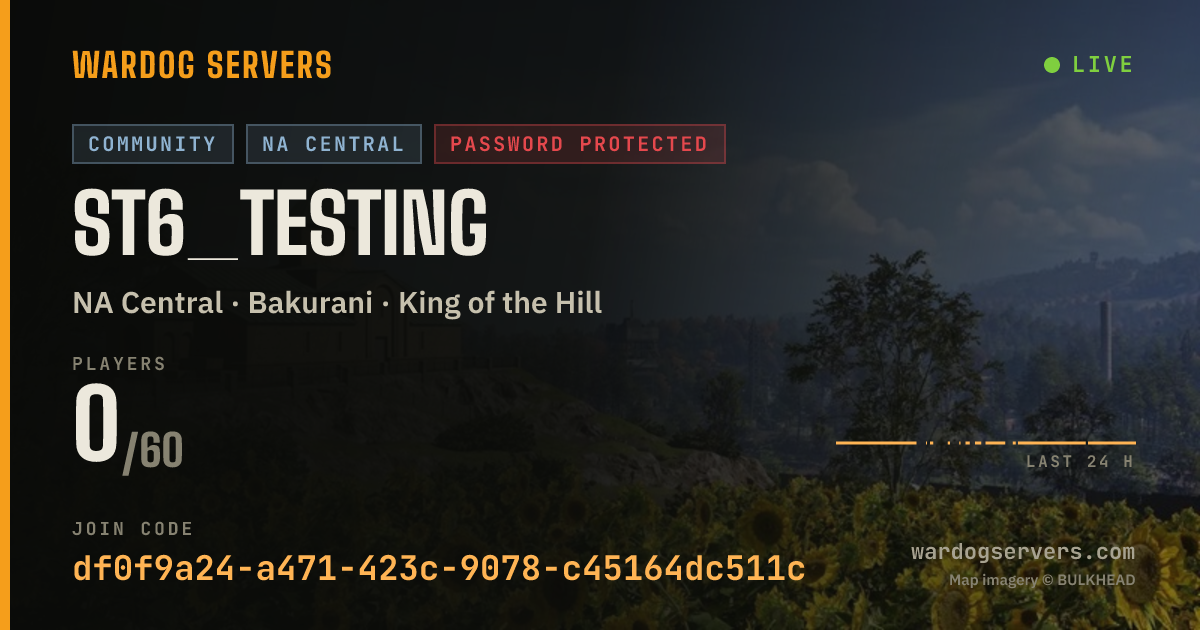 Live status banner for st6_testing