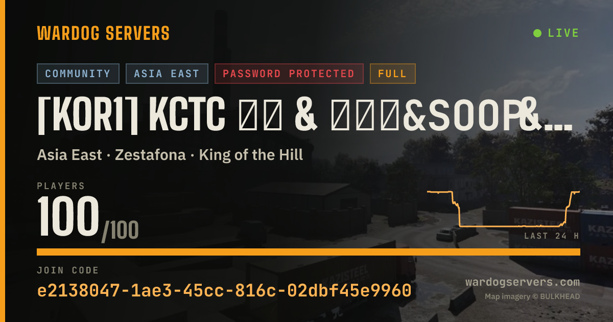 Live status banner for [KOR1] KCTC 한국 & 치지직&SOOP & PW : KCTC 디코 / 문의 : crazy_food