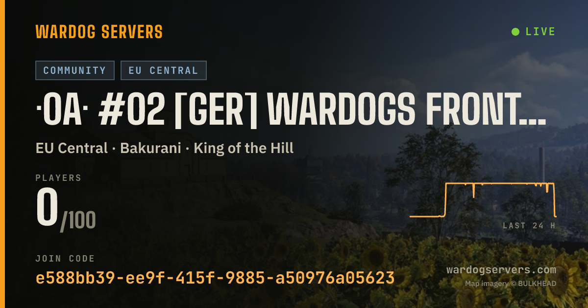 Live status banner for ·0A· #02 [GER] Wardogs Frontline wdfrontline.com by XRealm